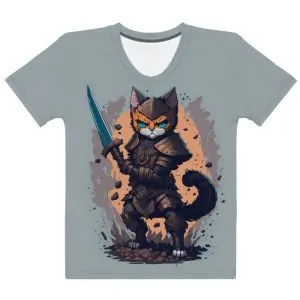 Samurai Cat Women T-shirt